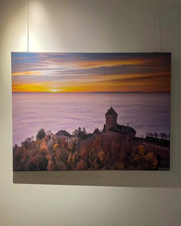 Château du Haut-Koenigsbourg au dessus des nuages - 100x75cm