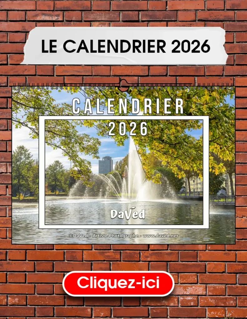 calendrier 2026 par daved artiste photographe à mulhouse